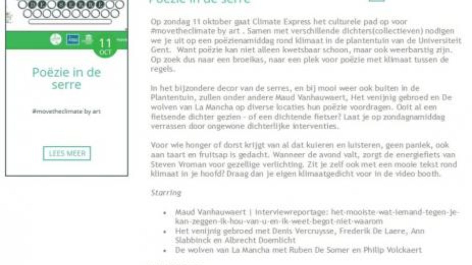 picture of Radioshow Poëzie in de serre (Climate Express)